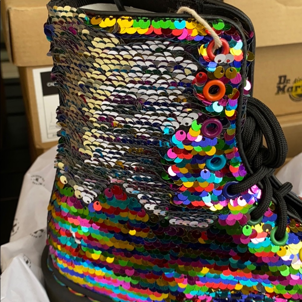 ๐ฅ Dr MartensPascal Sequin Rainbow Sequin - Picture 12 of 16
